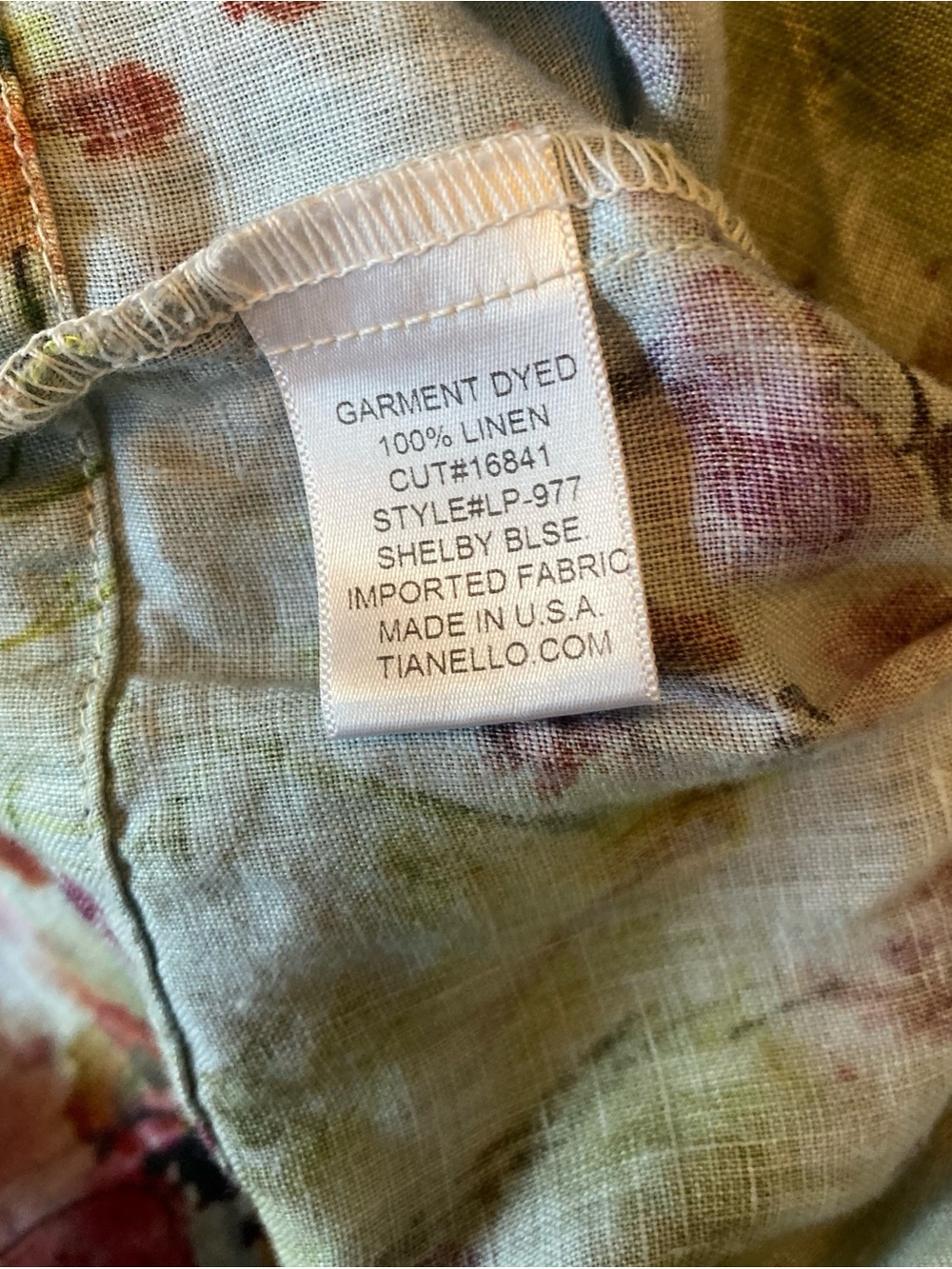 Tianello Shelby 100% Linen Babydoll Top - Picture 5 of 5